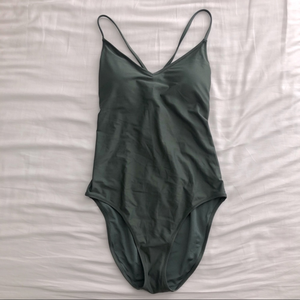 NWT | Aerie | Size L Green One Piece Swim Suit